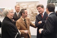Kulturdezernentin Marie Hüllenkrämer, Gérard Goodrow und OB Fritz Schramma